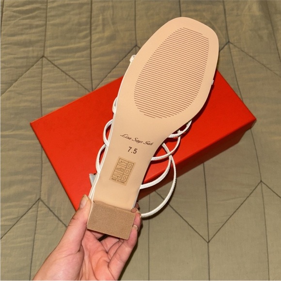 🐳 Lisa Says Gah! Carrie Bow Sandal ~ Cloud/Sky - Picture 7 of 10